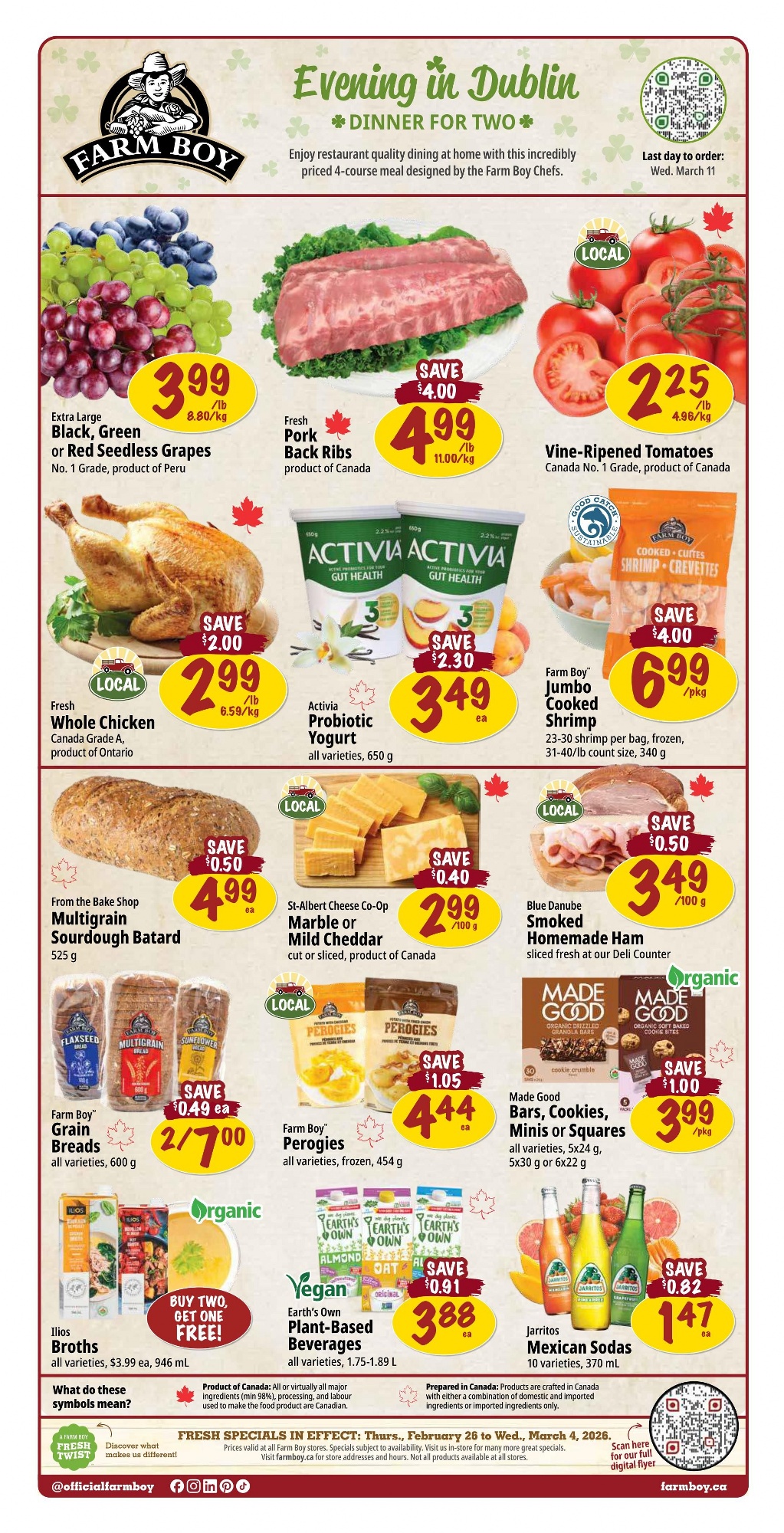 Farm Boy Flyer From February 26 to March 4 2026