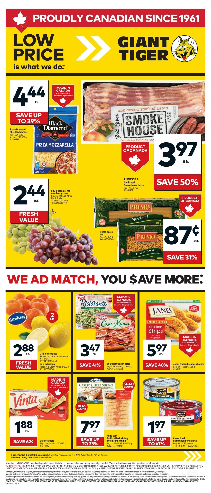 Giant Tiger (On) Flyer From February 18 to February 24 2026