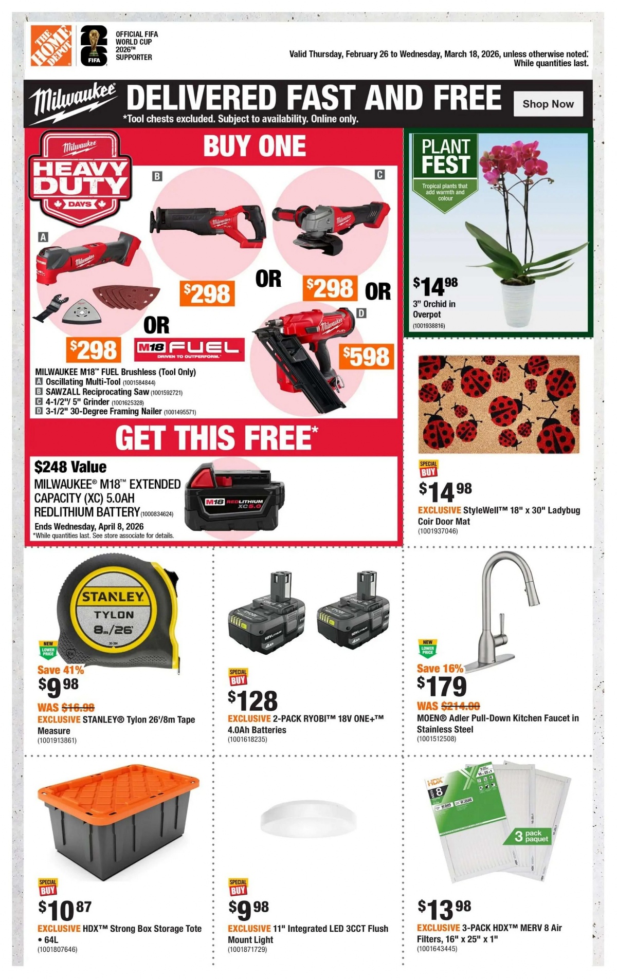 Home Depot (ON) Flyer From February 26 to March 18 2026