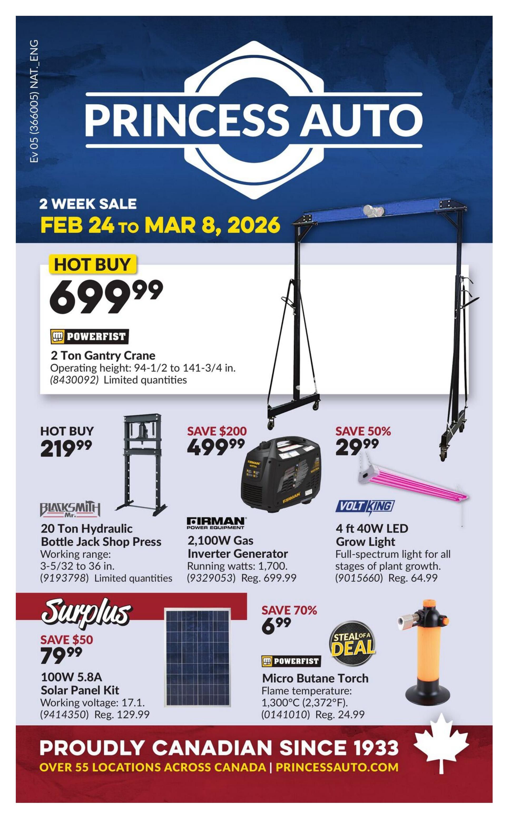 Princess Auto Flyer From February 24 to March 8 2026