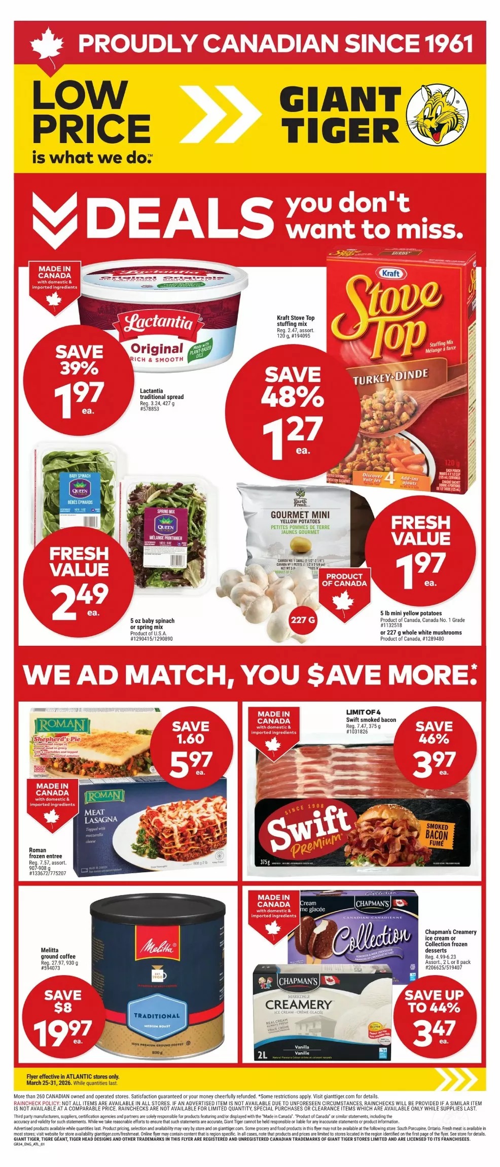 Giant Tiger Flyer (Atlantic) March 25 to March 31 2026