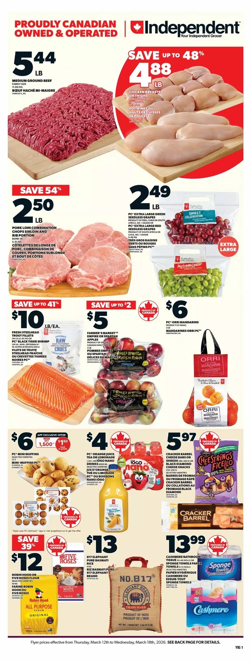 Independent Grocer (West) Flyer March 12 to March 18 2026